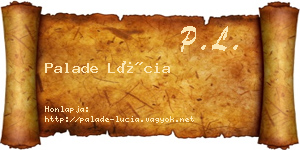 Palade Lúcia névjegykártya